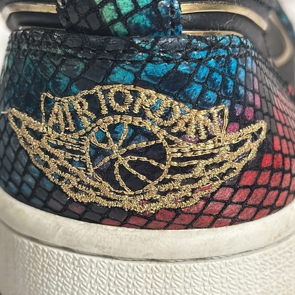 Air Jordan 1 low multi snakeskin sneaker shoes women size 7.5 - Picture 5 of 12